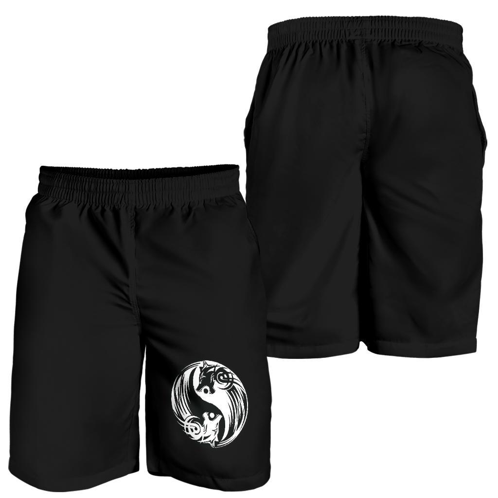 Viking Bomber Men's Shorts Ying Yang Wolf RLT12