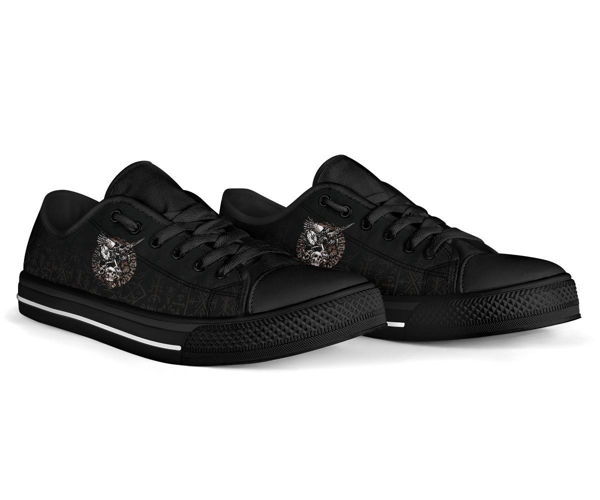 Viking Warrior Tattoo Odin Low Top Shoes RLT12