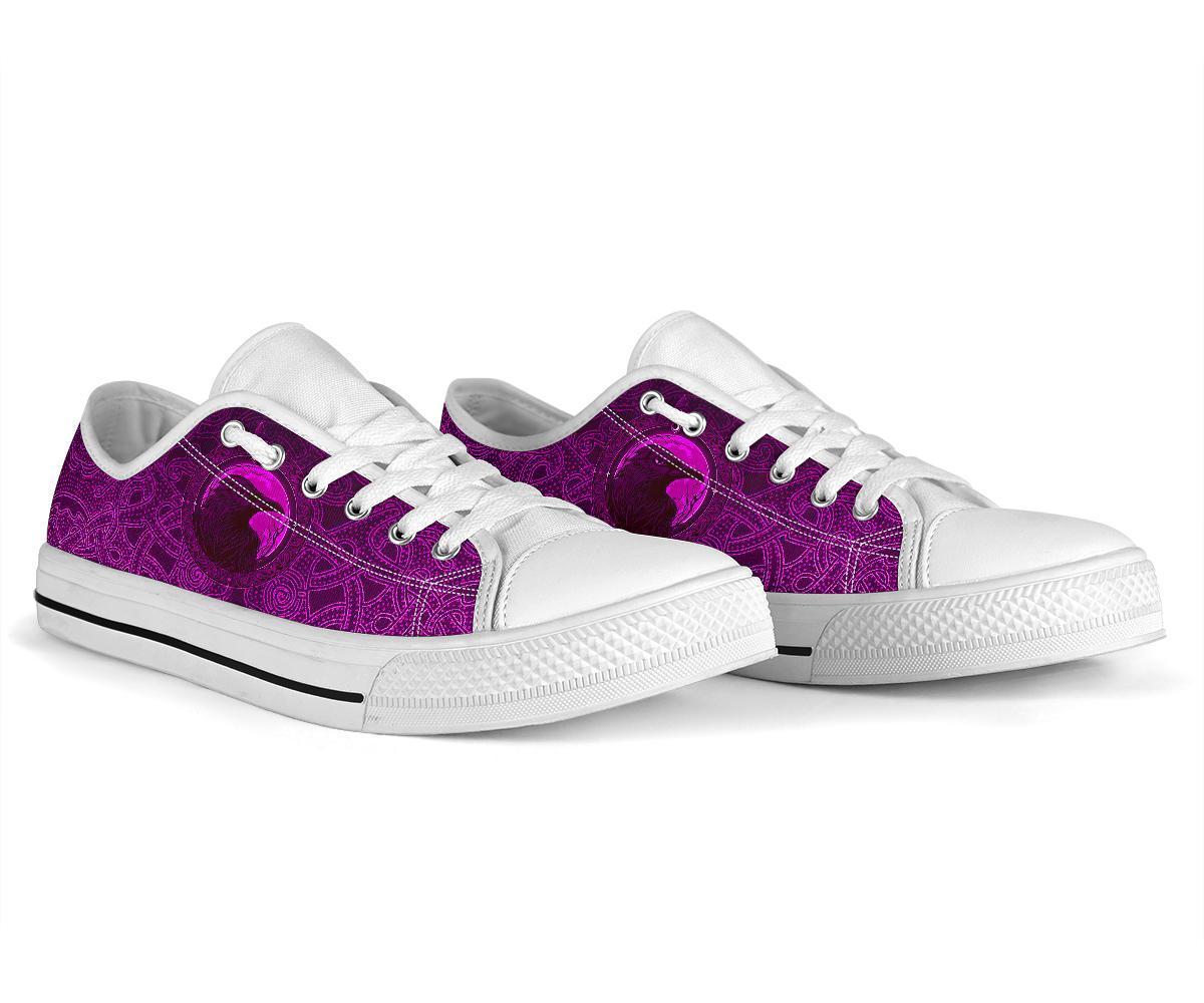 Viking Low Top Shoes, Ethnic Odin Raven Pink RLT12
