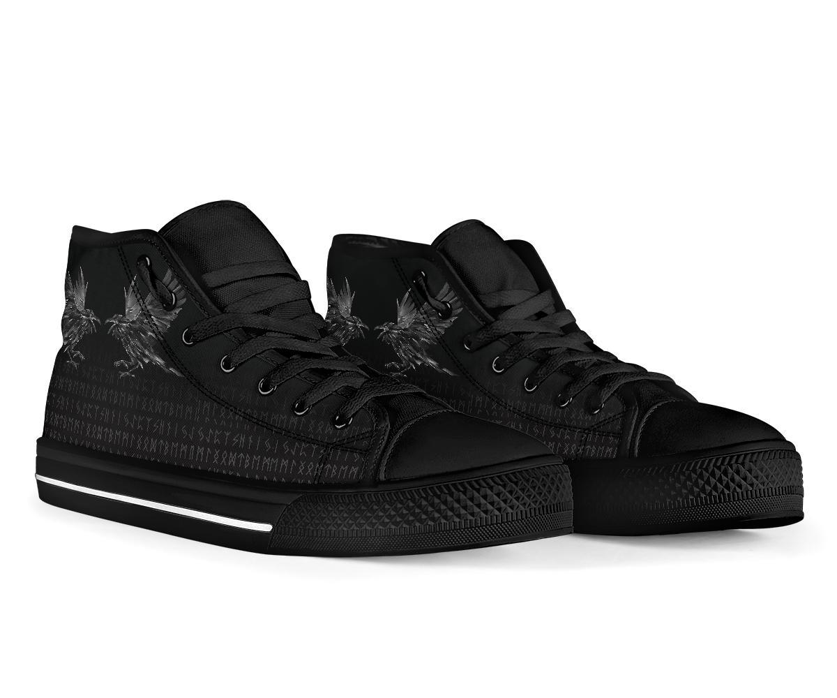 Viking High Top Shoes Odin Huginn and Muninn Rune RLT12