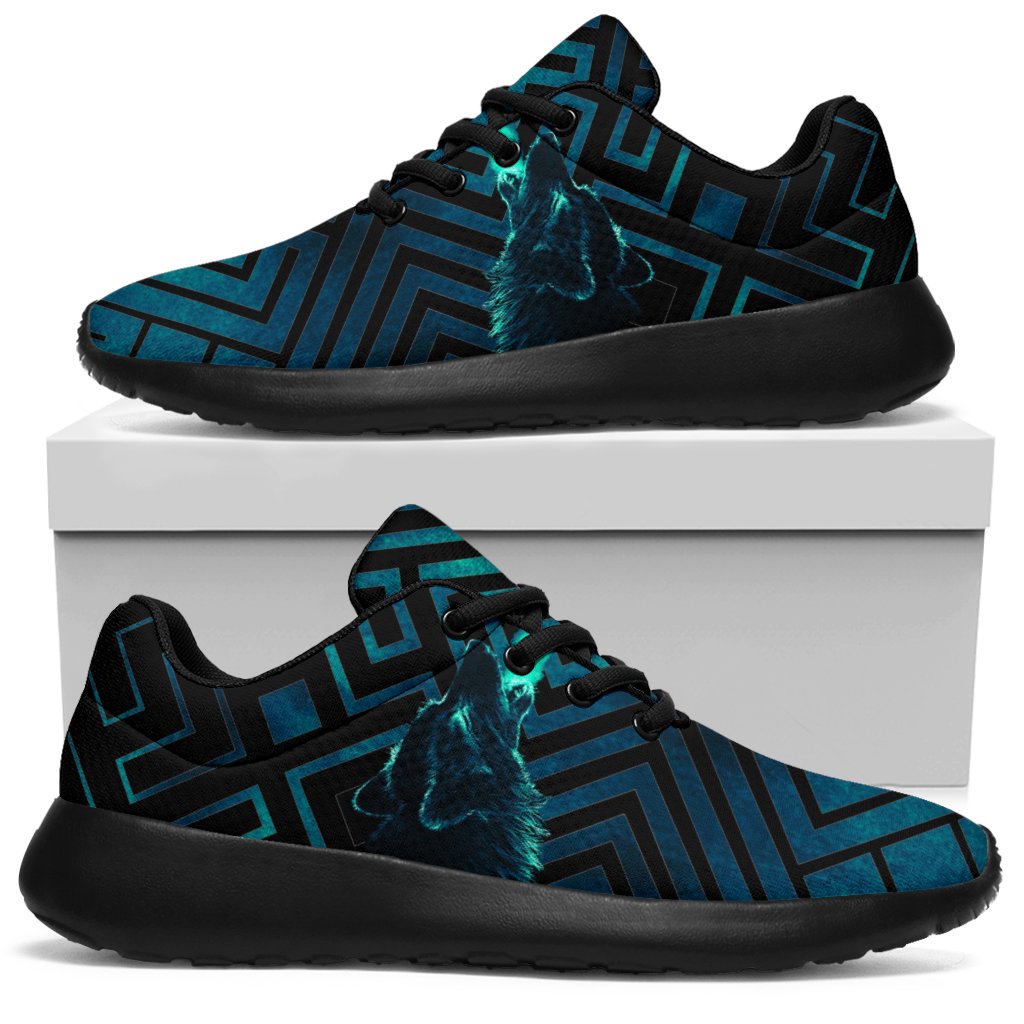 Night Wolf Native American Sport Sneakers LT10