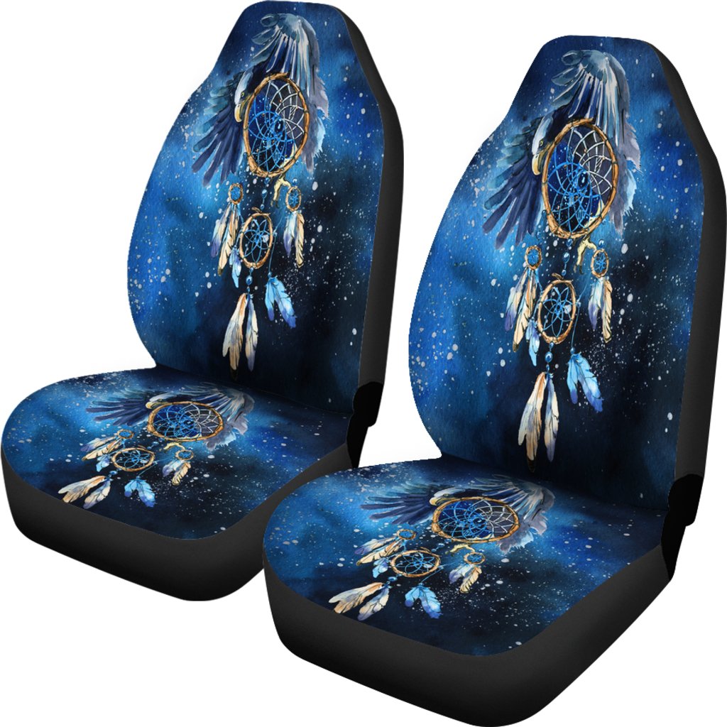 Blue Galaxy Dreamcatcher Native American Car Seat Covers LT10