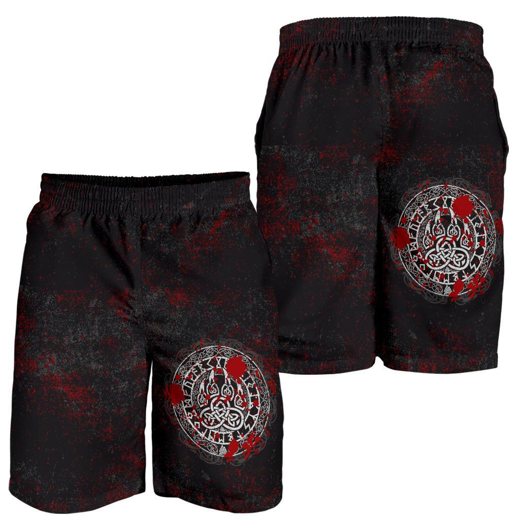 Viking Men's Shorts - Viking Bear Claws Blood Tattoo RLT12