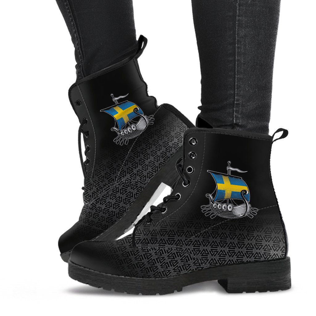 Viking Leather Boots Swedish Drakkar RLT12