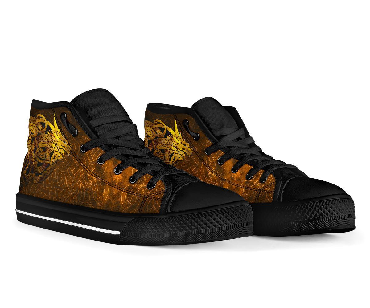 Viking High Top Shoes Celtic Dragon Tattoo RLT12