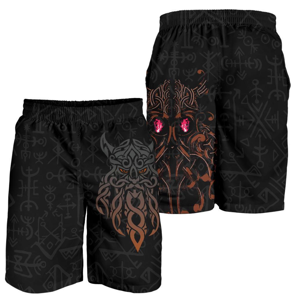 Viking Men's Shorts, Odin God Furthark Tattoo Special RLT12