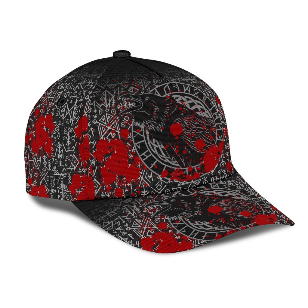 Viking Classic Cap Odin Raven Rune Futhark Blood RLT12