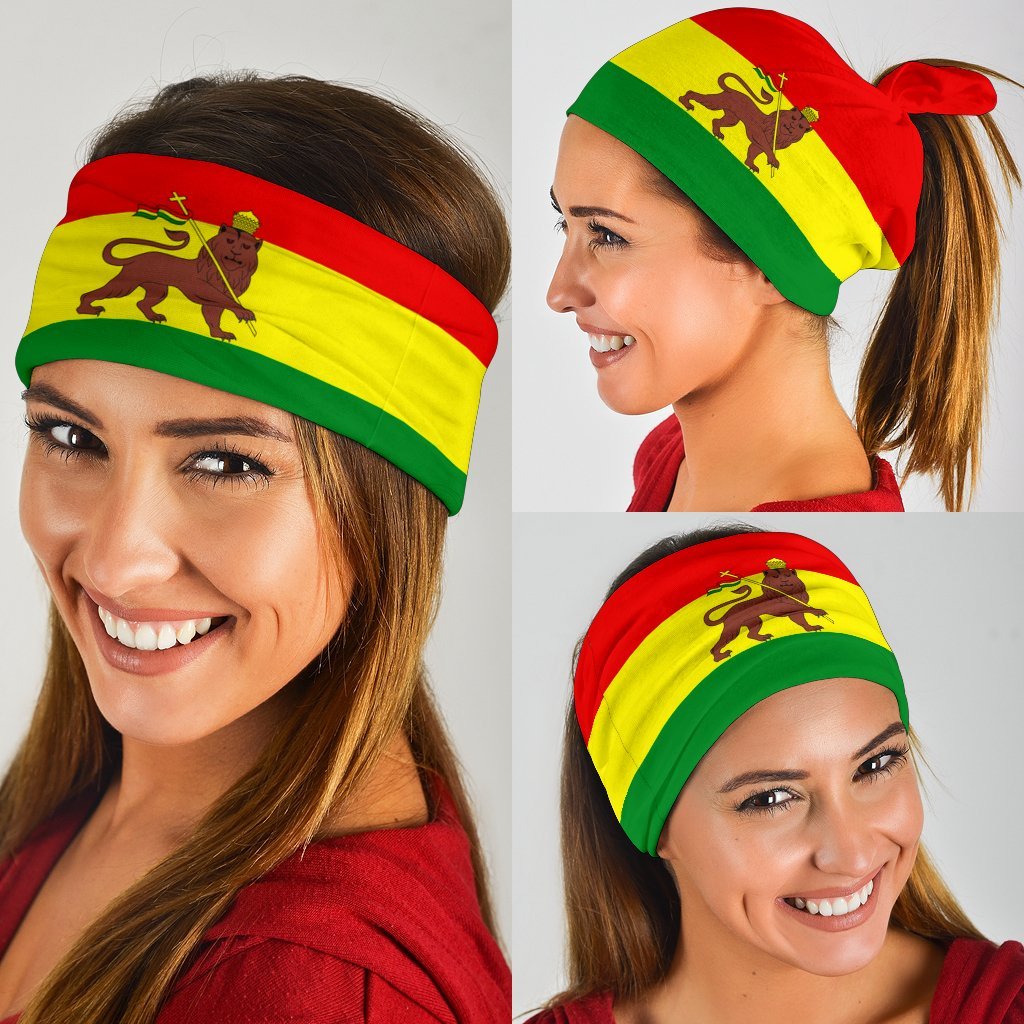 The Ethiopia Lion Of Judah Bandana 3 - Pack - Flag Neck Gaiter