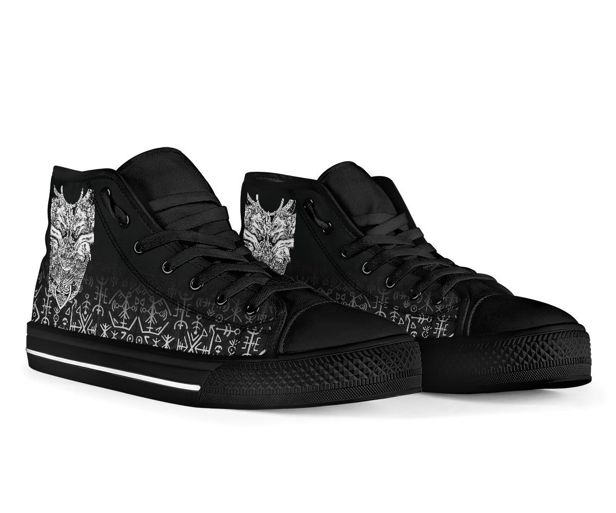 Viking High Top Shoes Wolf and Raven Special RLT12