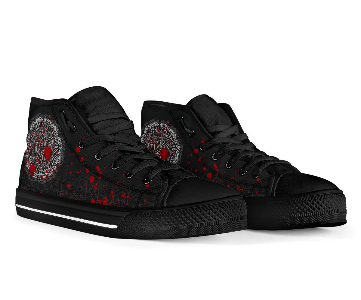 Viking High Top Shoes Raven Celtic Tattoo Blood RLT12