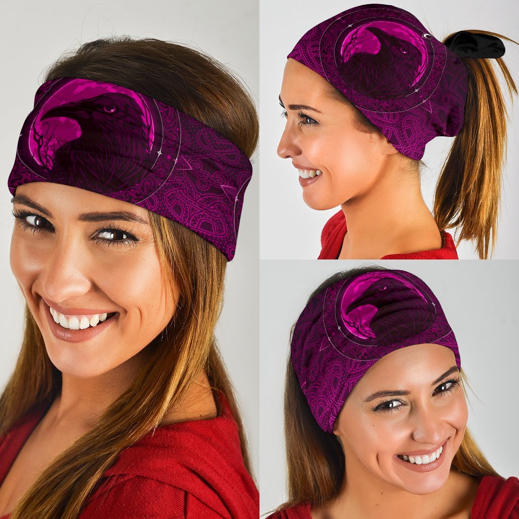 Viking Neck Gaiter 3 Pack, Ethnic Odin Raven Pink RLT12