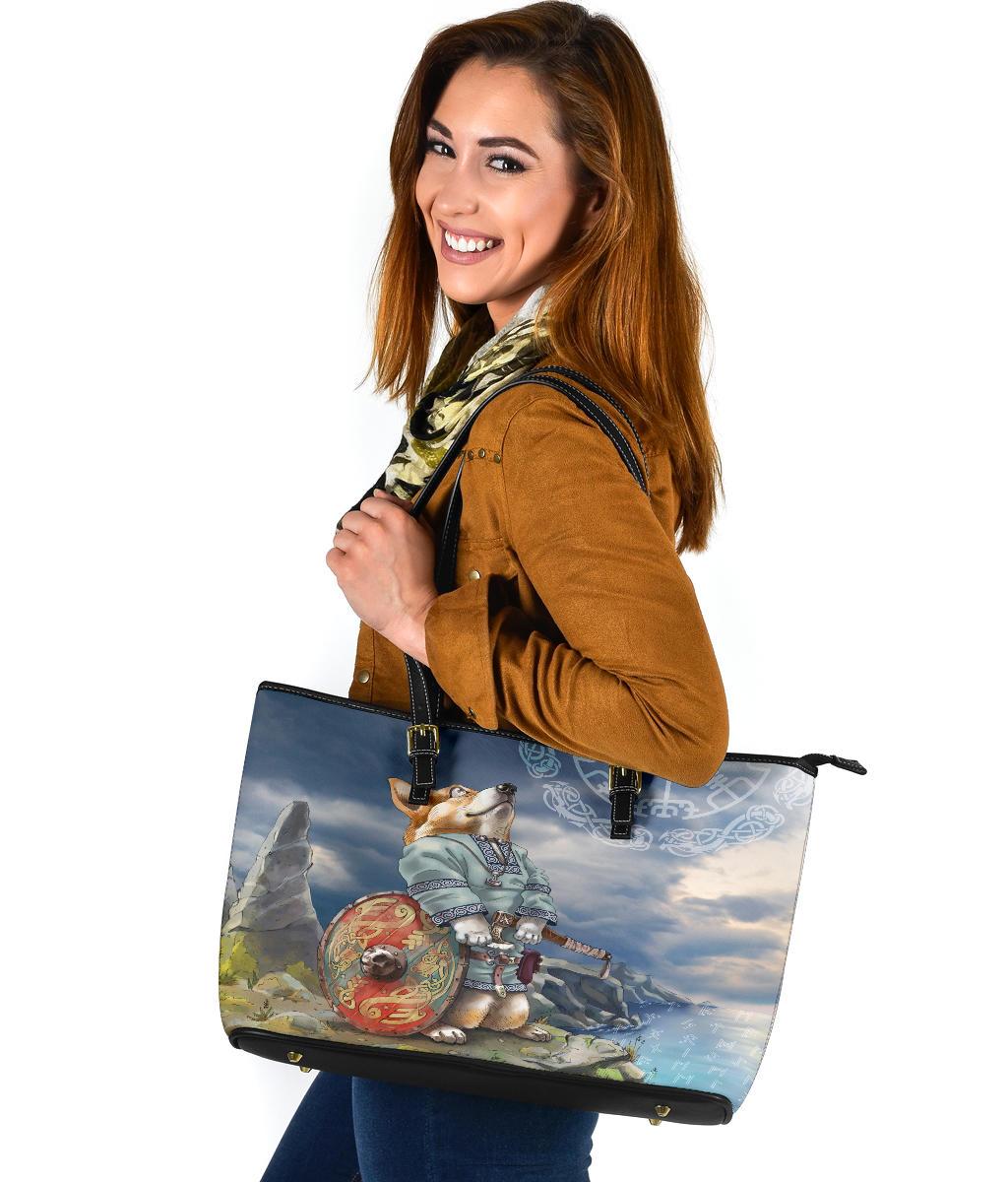 Viking Large Leather Tote, Corgi RLT12