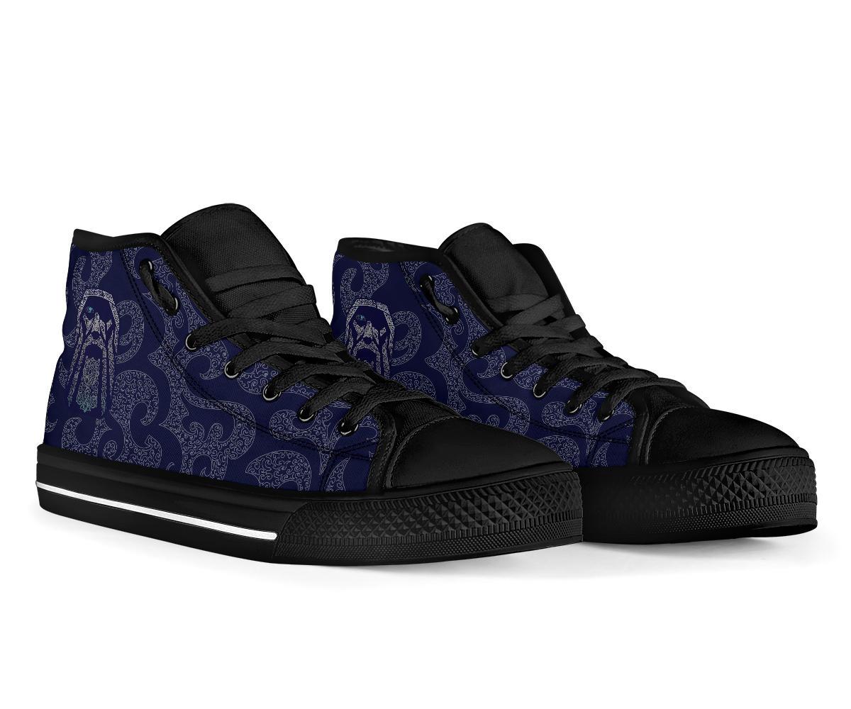 Viking High Top Shoes Odin God Tattoo Collection RLT12