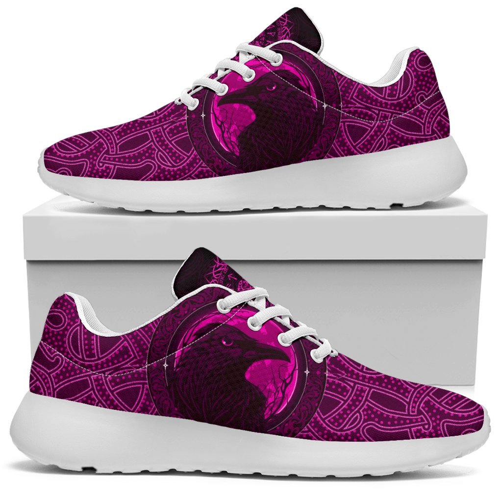 Viking Sporty Sneakers, Ethnic Odin Raven Pink RLT12