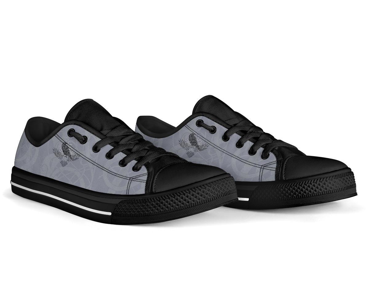 Viking Low Top Shoes Odin's Celtic Raven Scandinavian Tattoo RLT12