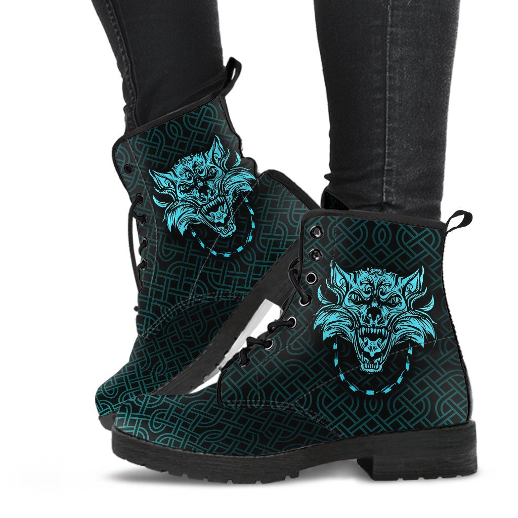 Viking Leather Boots Fenrir Viking Cyan 3D RLT12