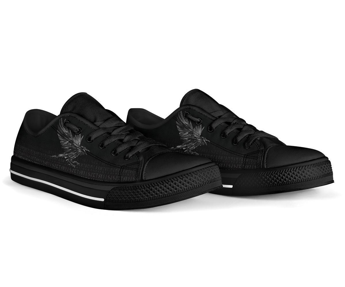 Viking Low Top Shoes The Raven Of Odin Rune RLT12