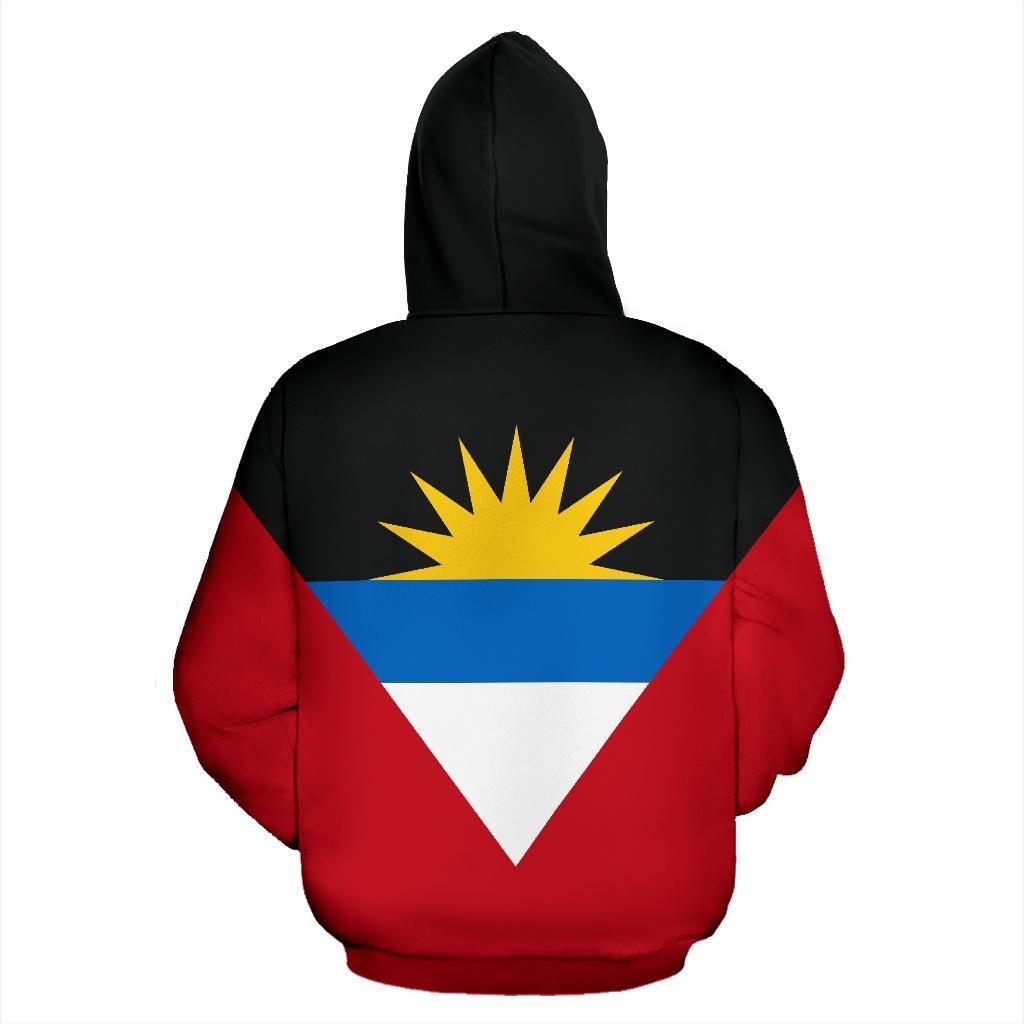 Antigua and Barbuda Zipper Hoodie Original Flag