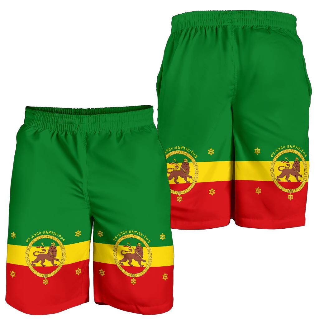 Ethiopia Shorts - Imperial Flag Haile Selassie, with the Lion of Judah