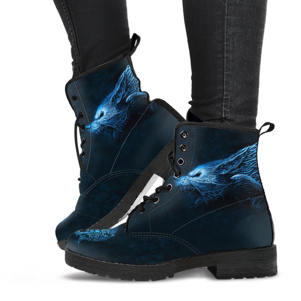 Viking Leather Boots, Fenrir Wolf RLT12
