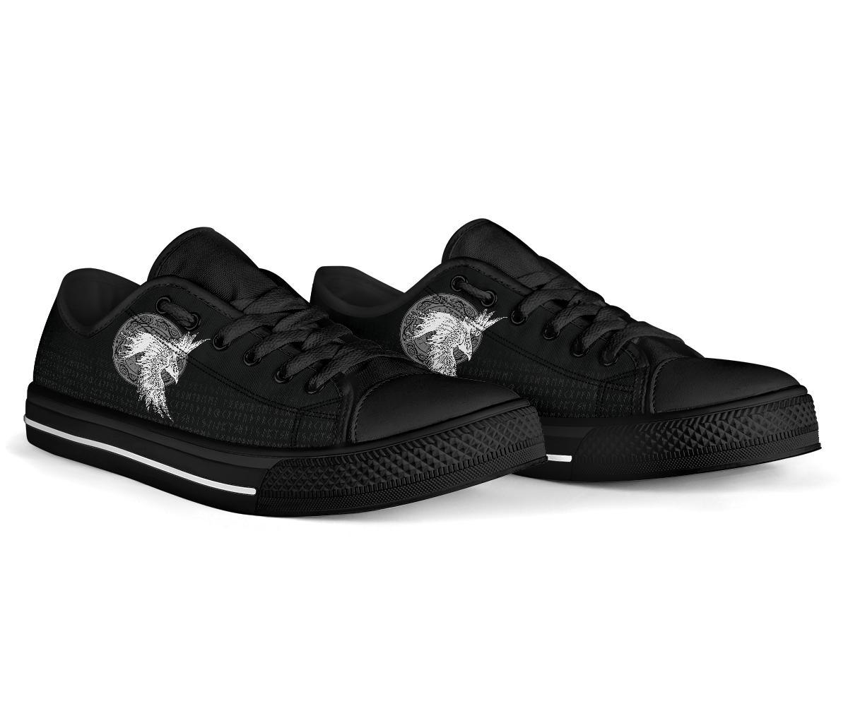Viking Low Top Shoes Mystical Raven Tattoo Special RLT12