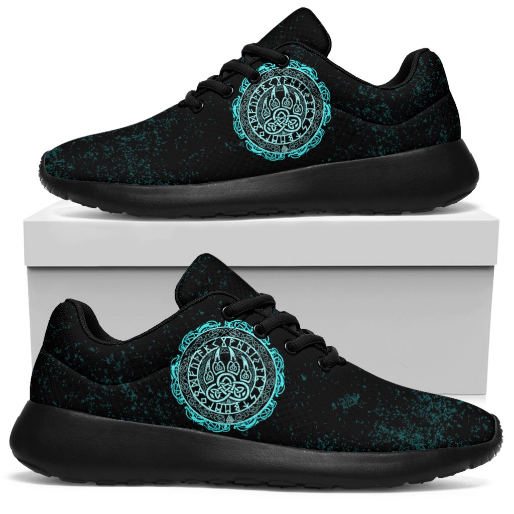 Viking Sport Sneakers - Viking Bear Claws Cyan Tattoo RLT12