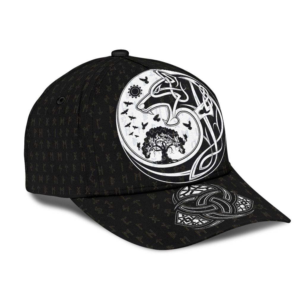 Viking Classic Cap, Skoll and Hati Rune Tattoo RLT12