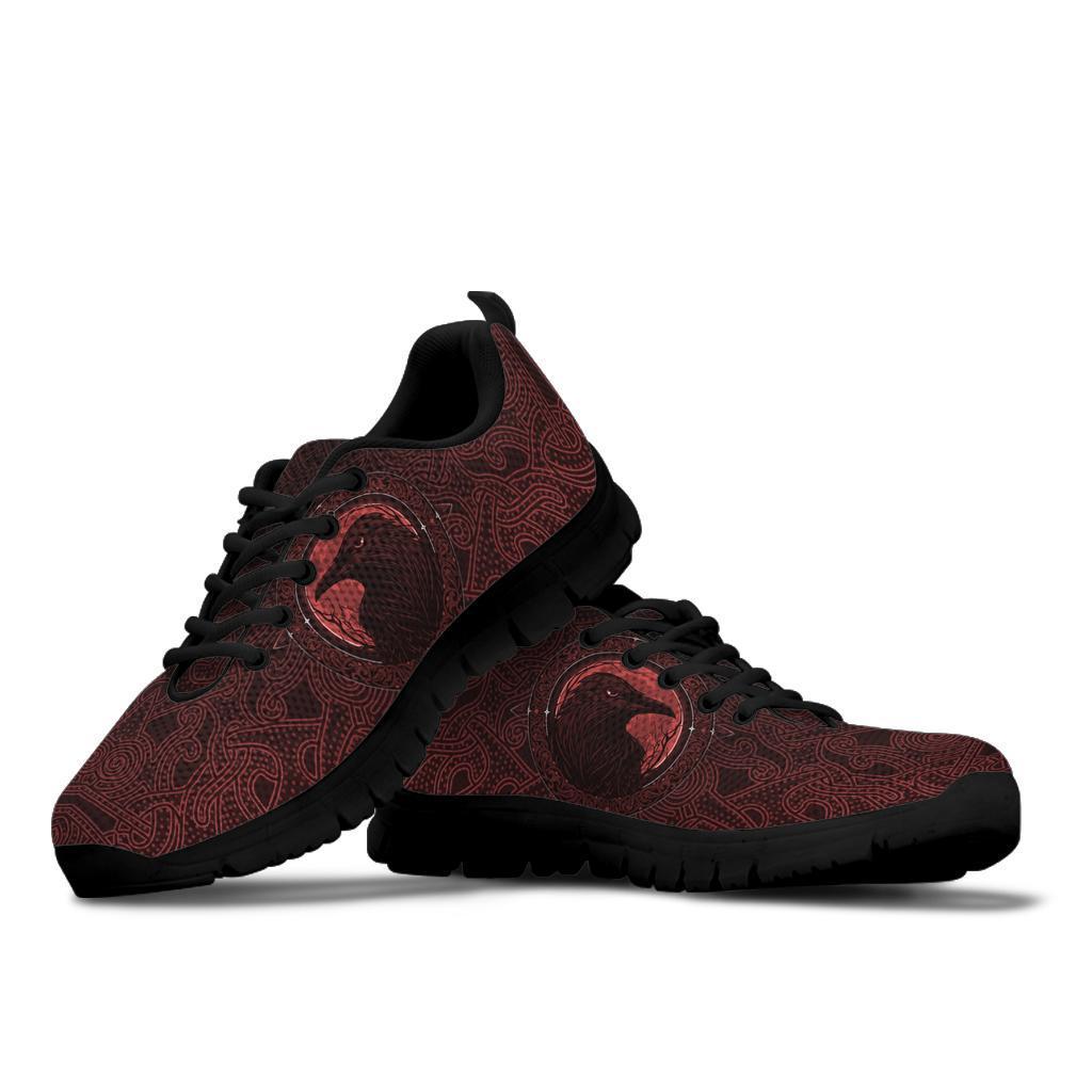 Viking Sneakers, Ethnic Odin Raven Red RLT12