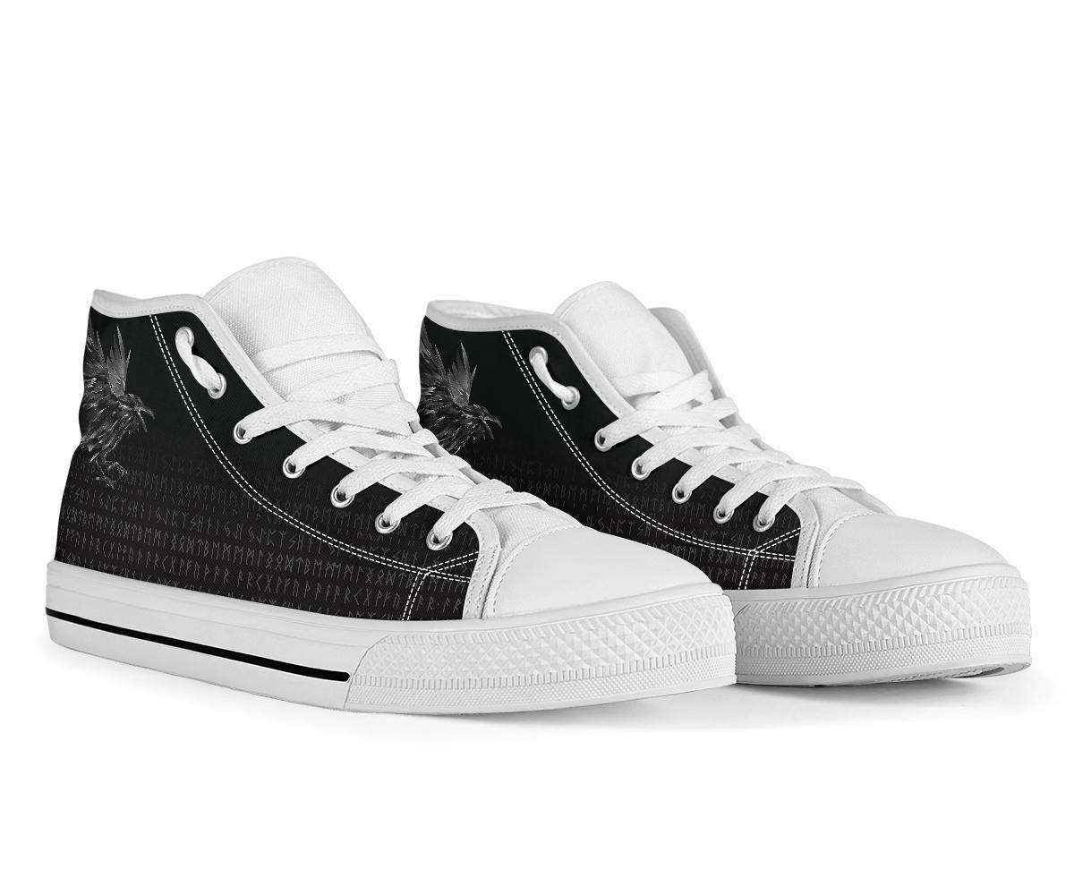 Viking High Top Shoes The Raven Of Odin Rune RLT12
