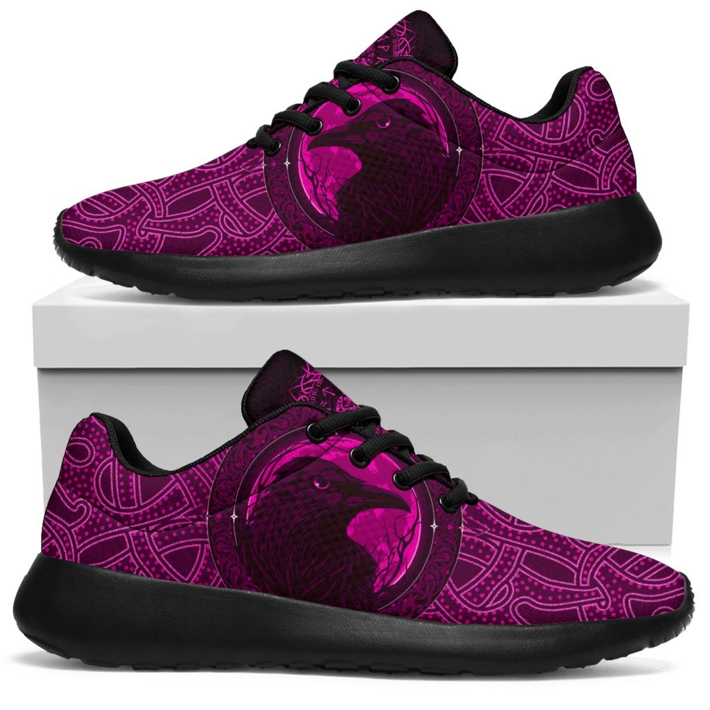 Viking Sporty Sneakers, Ethnic Odin Raven Pink RLT12