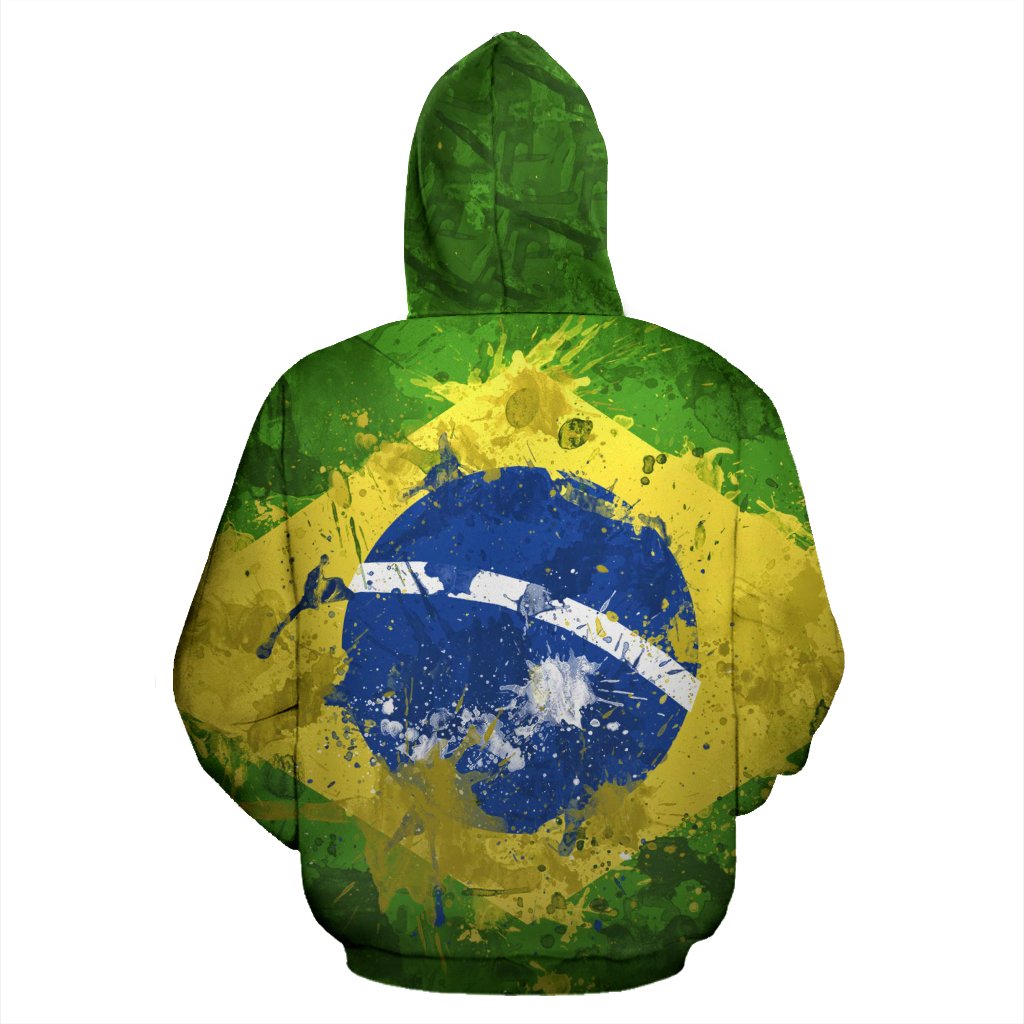 Brazil Hoodie Brazil Flag Painting