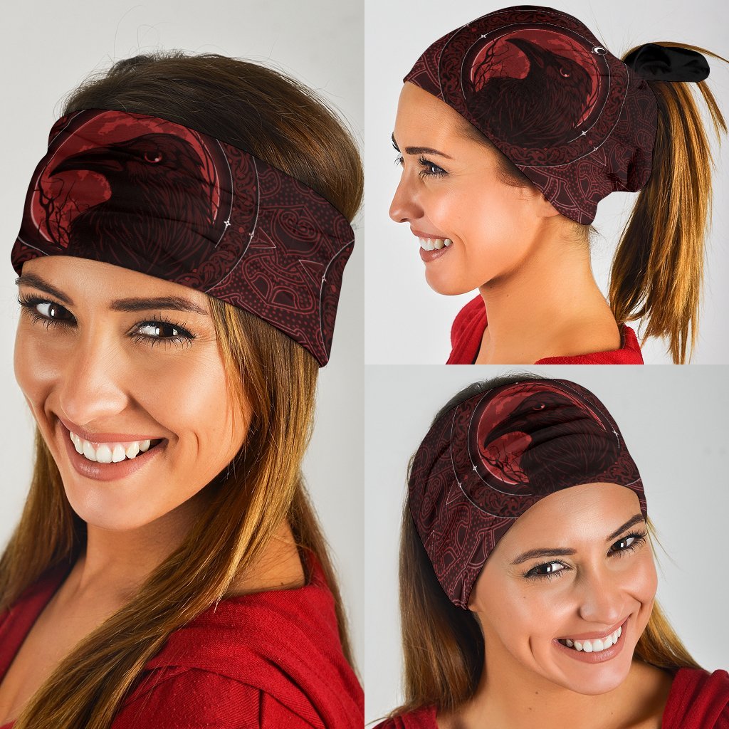 Viking Neck Gaiter 3 Pack, Ethnic Odin Raven Red RLT12