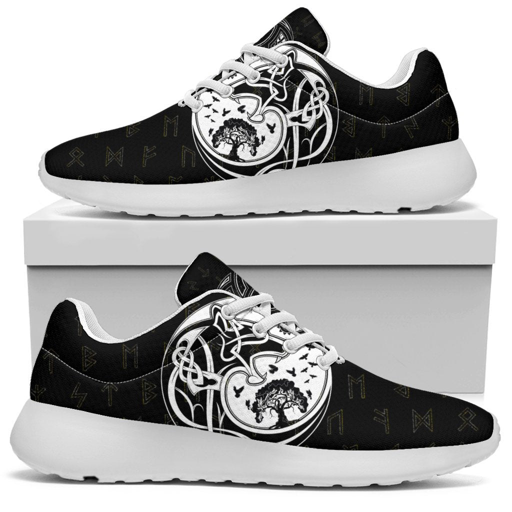Viking Sporty Sneakers, Skoll and Hati Rune Tattoo RLT12