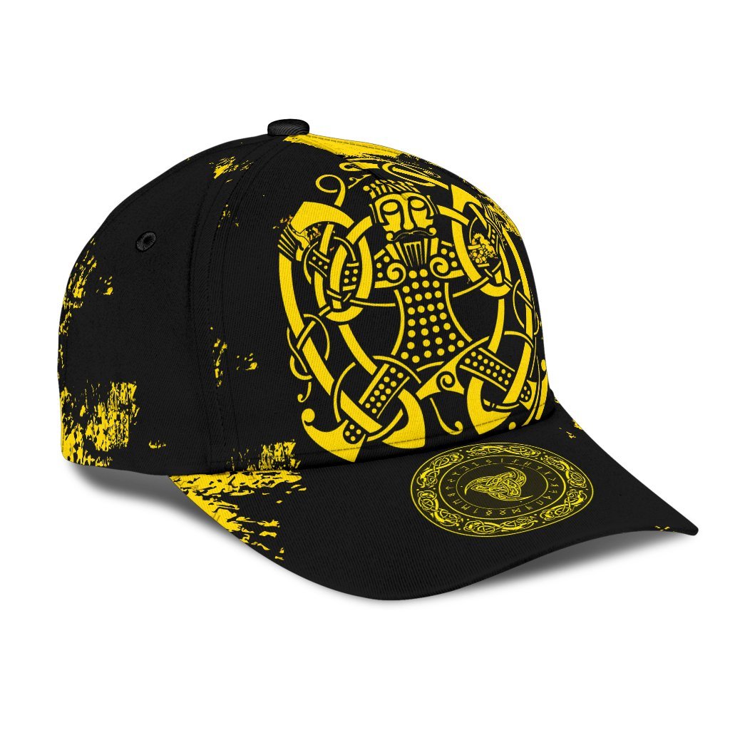 Viking Classic Cap, Loki Bound Triskele Rune Gold RLT12