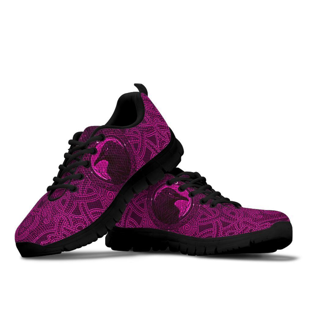 Viking Sneakers, Ethnic Odin Raven Pink RLT12
