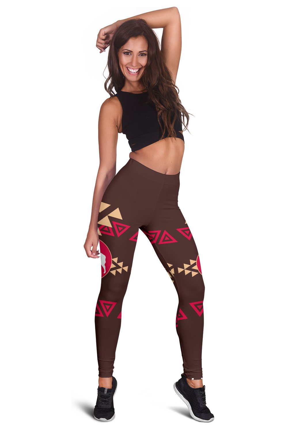 Brown Bison Native American Women's Leggings LT10