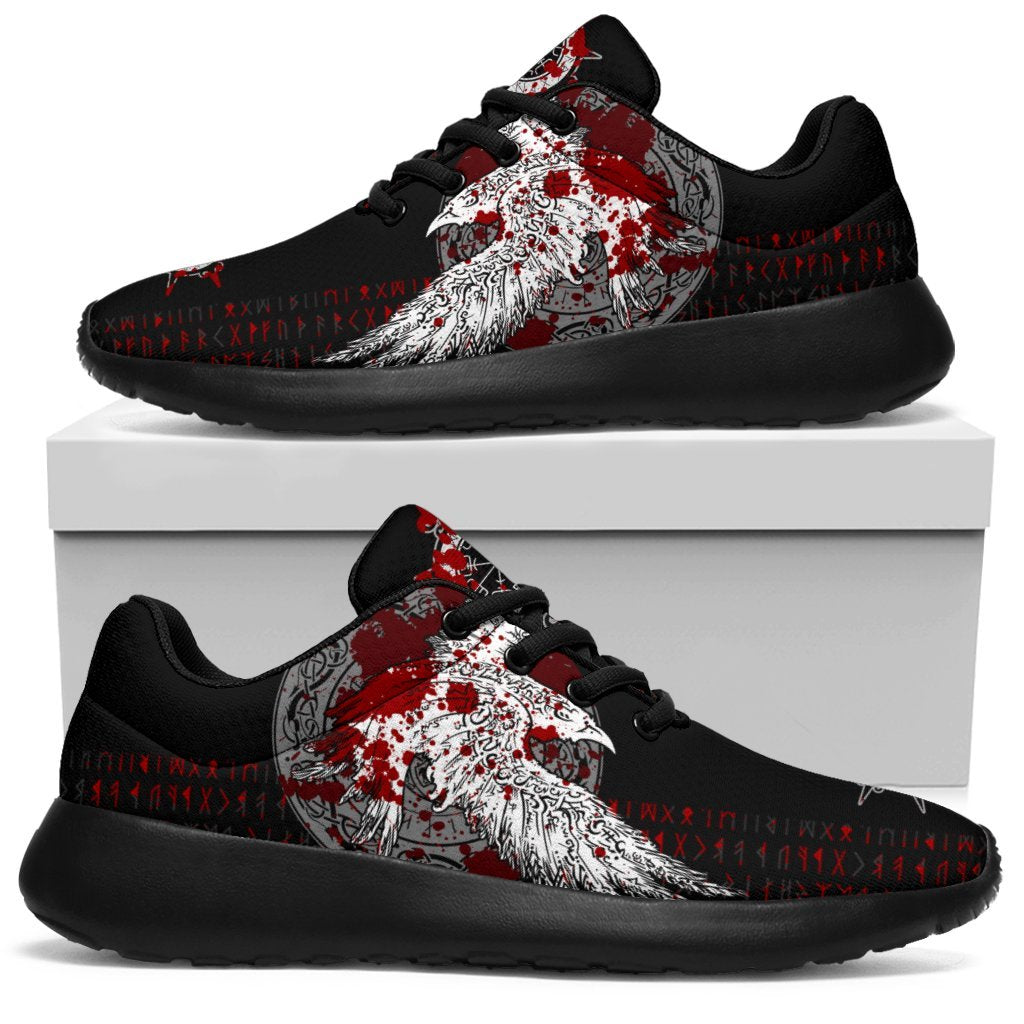 Viking Sport Sneakers - Mystical Raven Tattoo Blood RLT12