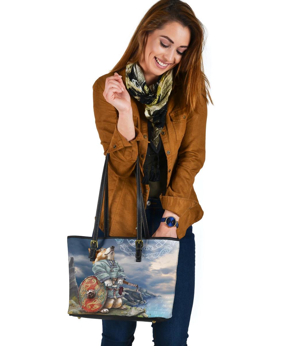 Viking Small Leather Tote, Corgi RLT12