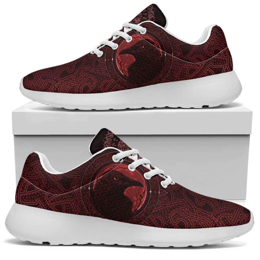 Viking Sporty Sneakers, Ethnic Odin Raven Red RLT12