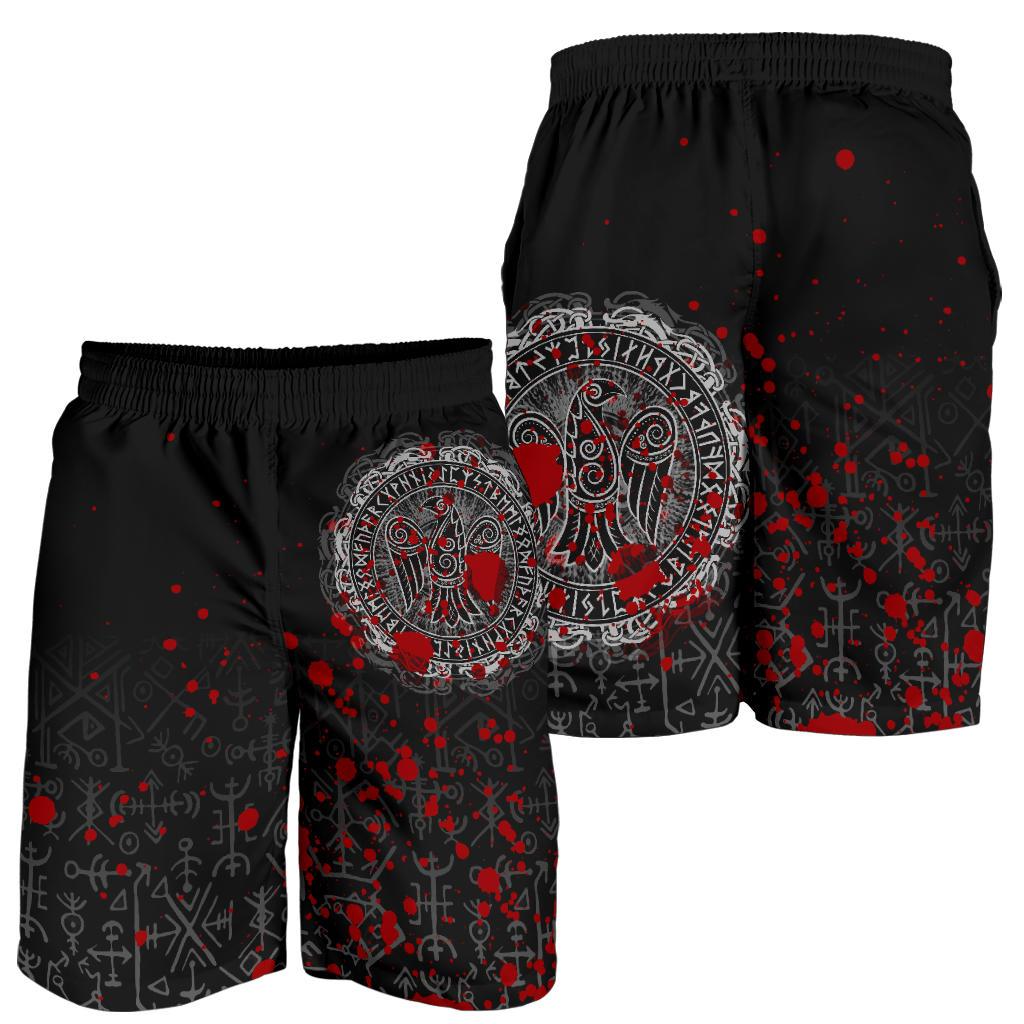 Viking Men's Shorts - Raven Celtic Tattoo Blood RLT12