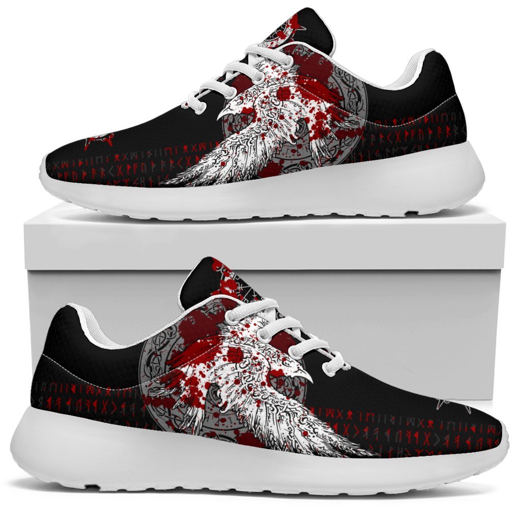 Viking Sport Sneakers - Mystical Raven Tattoo Blood RLT12