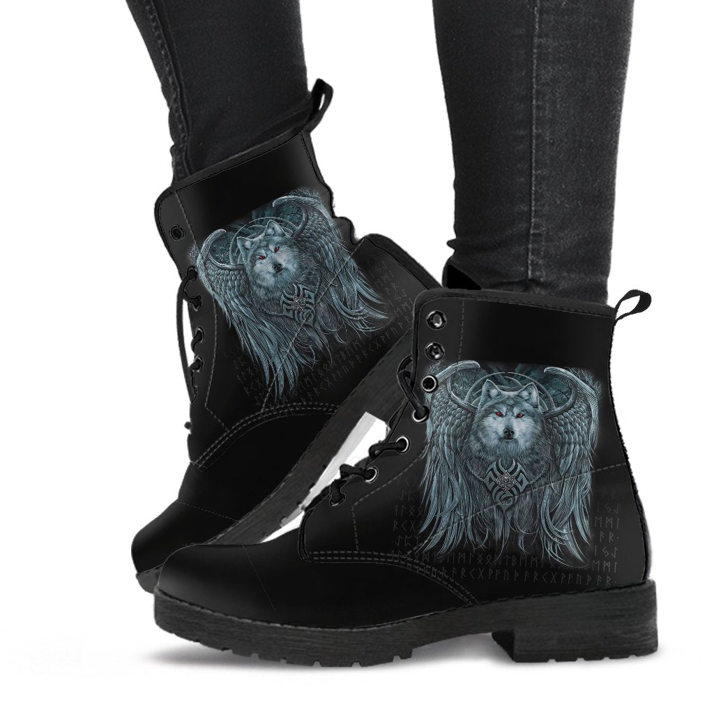 Viking Leather Boots, Spiral Wolf Spirit RLT12