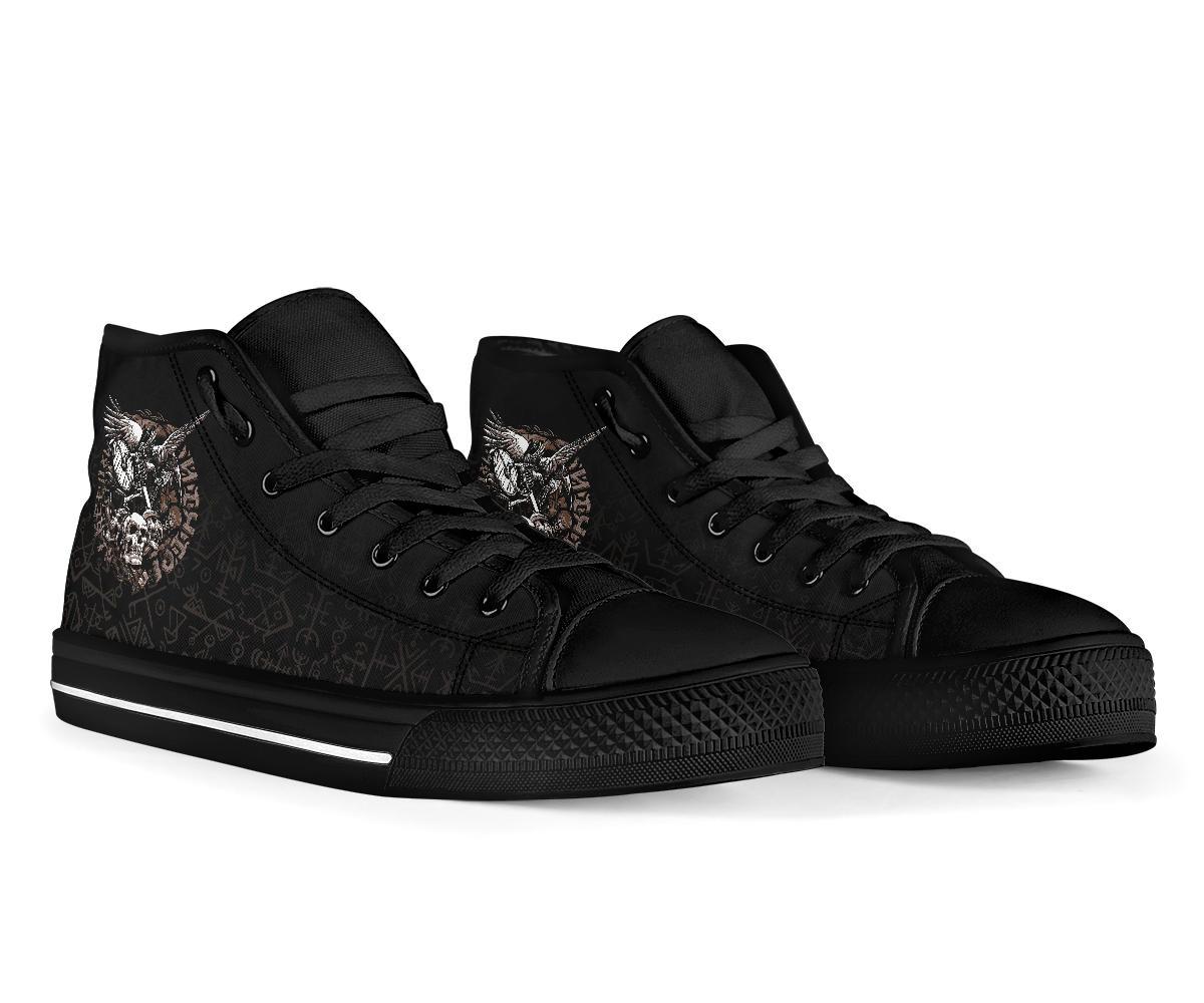 Viking Warrior Tattoo Odin High Top Shoes RLT12