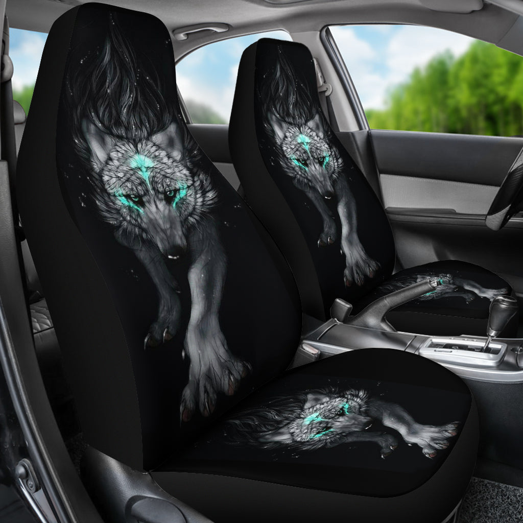 Native American Gray Wolf Native Car Seat Covers