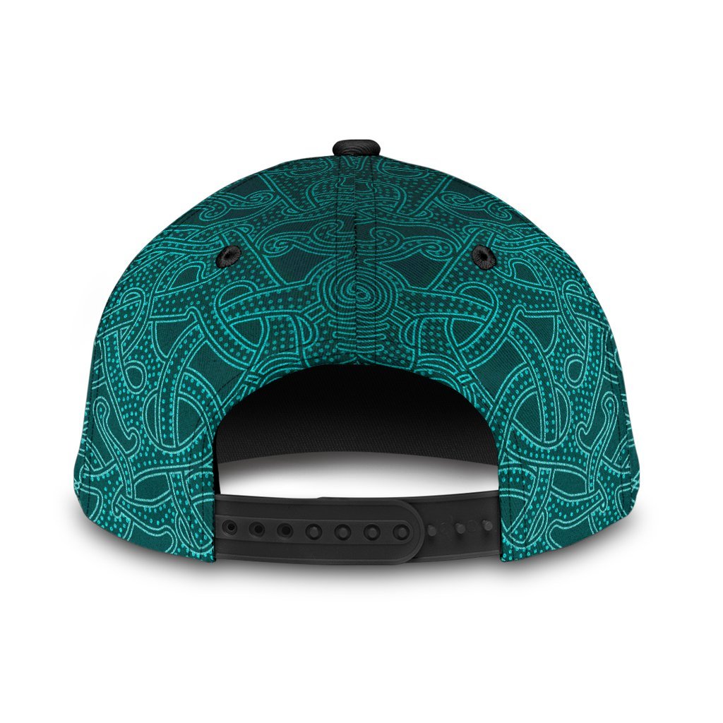Viking Classic Cap, Ethnic Odin Raven Cyan RLT12