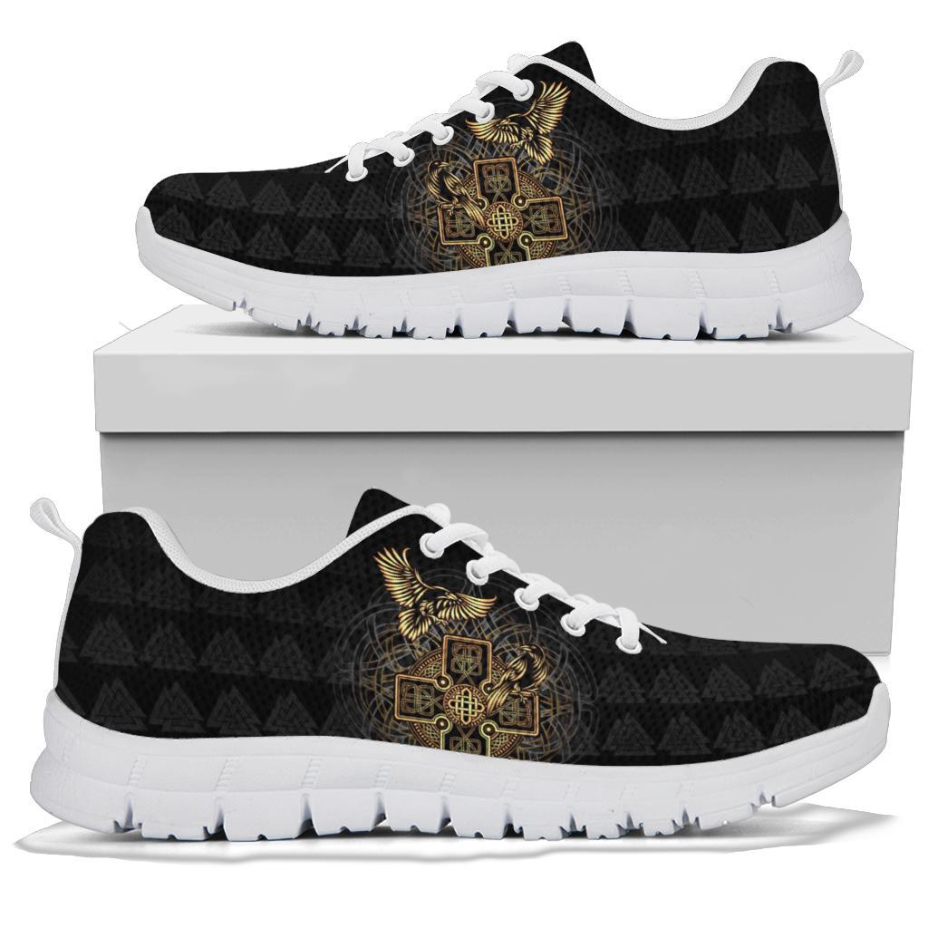 Viking Sneakers - Odin's Celtic Raven Tattoo RLT12