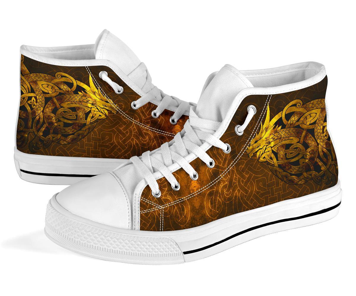 Viking High Top Shoes Celtic Dragon Tattoo RLT12