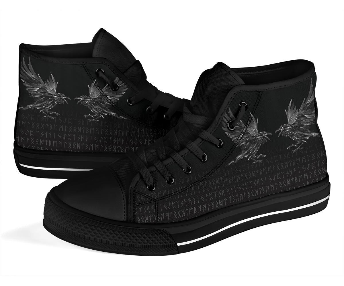 Viking High Top Shoes Odin Huginn and Muninn Rune RLT12