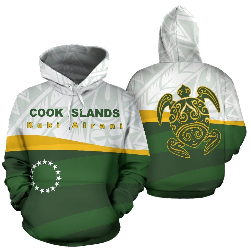Cook Islands Hoodie Cook Islands Flag Turtle Tattoo
