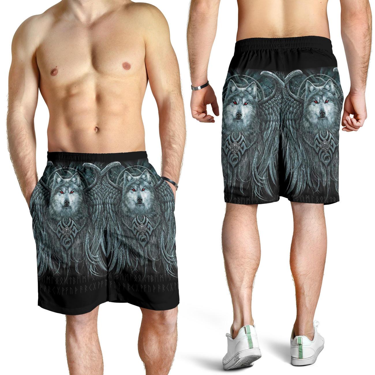 Viking Men's Shorts, Spiral Wolf Spirit RLT12